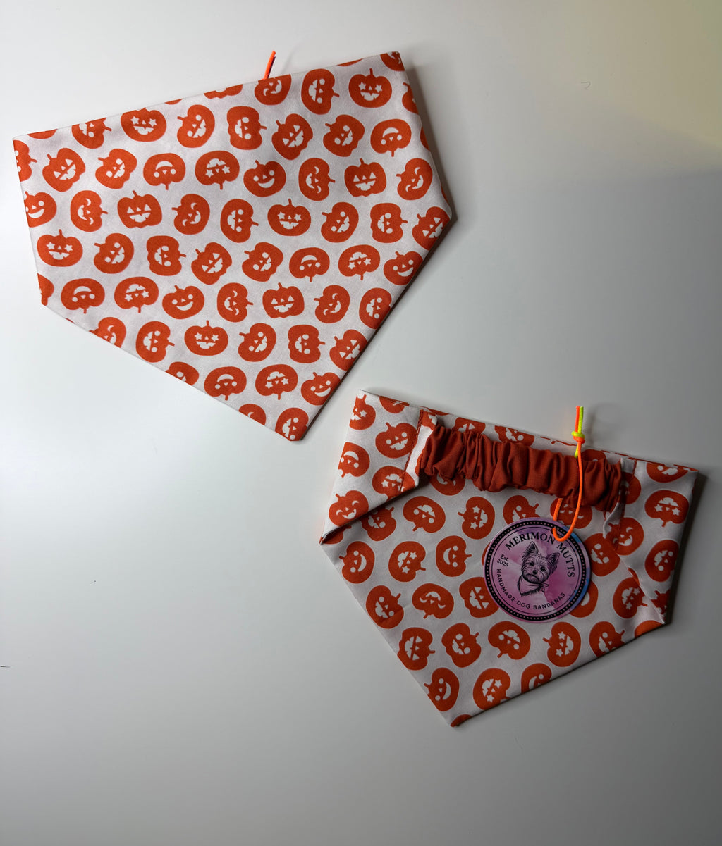 Glow In The Dark Pumpkin Print Bandanas