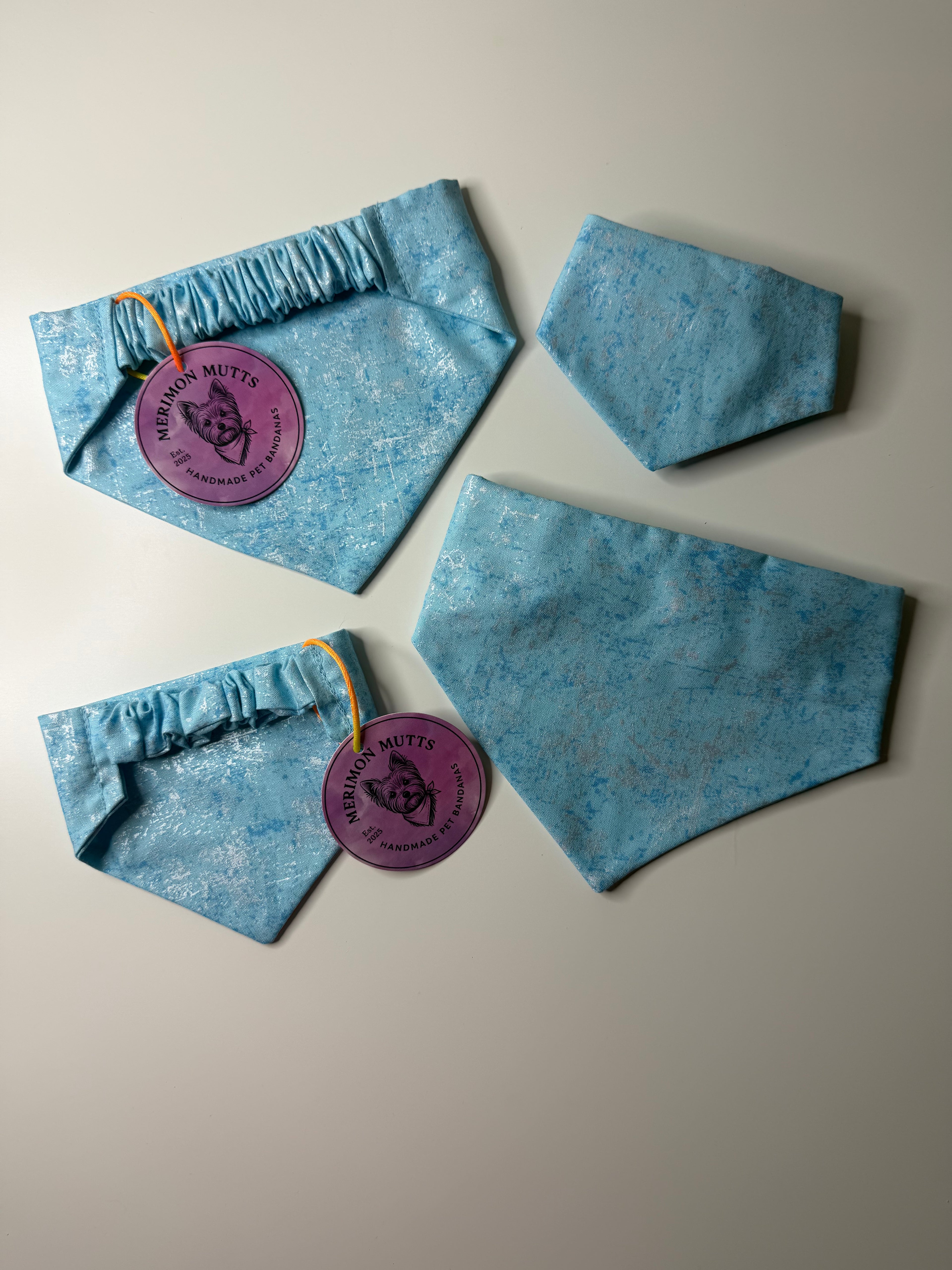 Medium Blue Glimmer Bandana