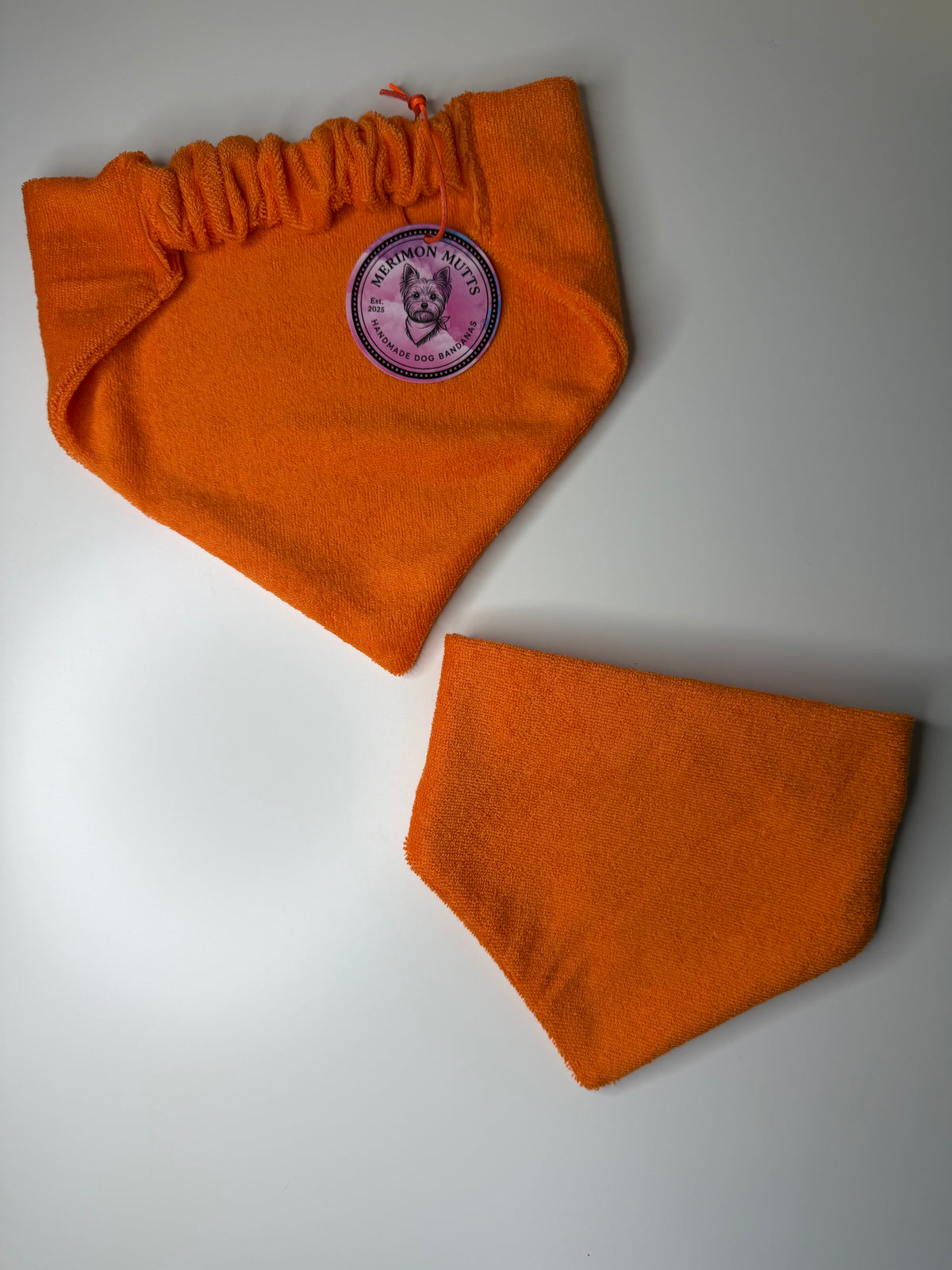 Large Orange Towel Bandana