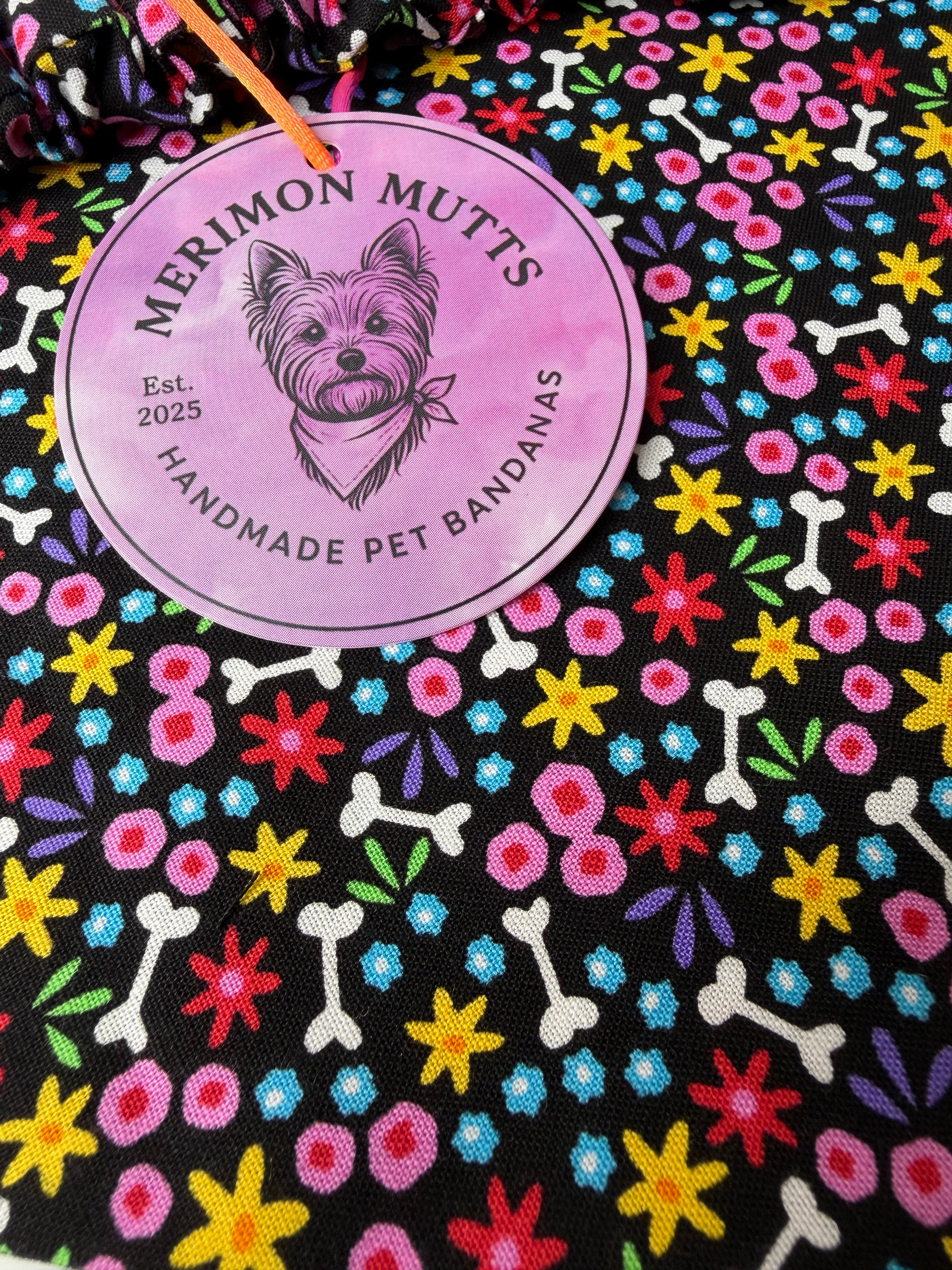 Large Bones N’ Florals Bandana
