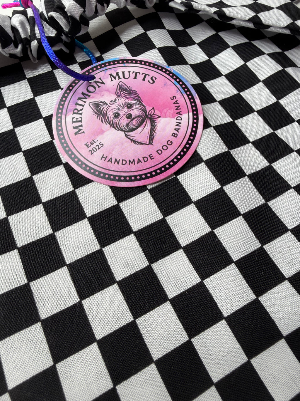 Large Checkered Print Bandana