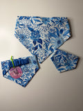 Medium Blue Floral Bandana