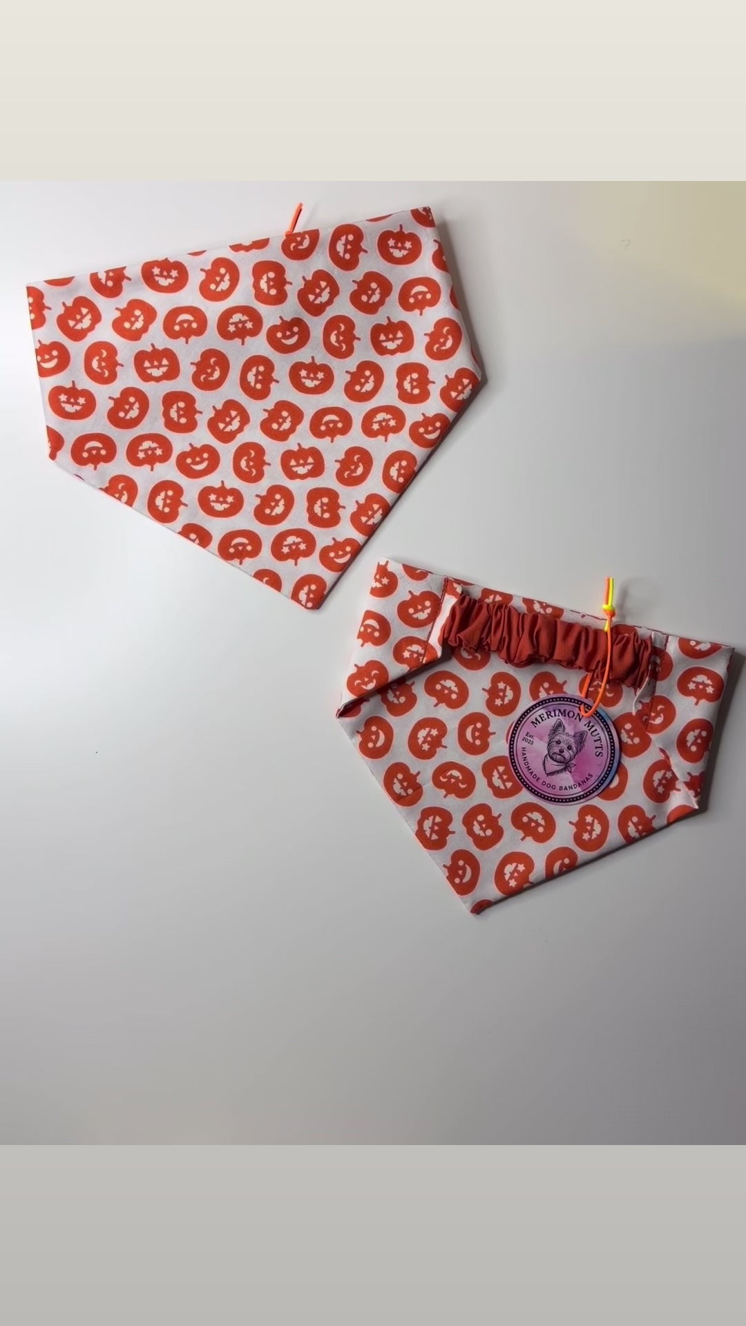 Glow In The Dark Pumpkin Print Bandanas